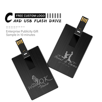 Flashdrive Logo kustom gratis hadiah kartu Atm Pendrive 2gb 4gb 8gb 16gb 32gb 64gb Memoria kartu bisnis Stik Usb Flash Drive