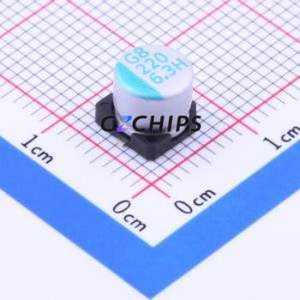 OVH221M0JTR-0606 ตัวเก็บประจุแบบแข็ง SMD, ขนาด D6.3xL5.9 มม. ( ความจุ: 220uF )( ความแม่นยำ: 20% แรงดันไฟฟ้าที่กำหนด: 6.3V ) - Product Image 1