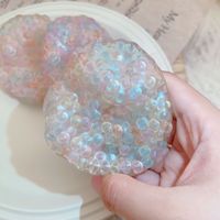 Boule sensorielle perlée irisée en gelée souple anti-stress à presser