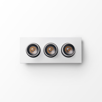 Projecteur COB encastré à 3 LED, design moderne, boîtier en aluminium, blanc, noir, 6w
