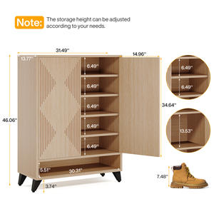 <span class=keywords><strong>Scarpiera</strong></span> Tribesigns con Ante Mobile Portascarpe da Ingresso a 6 Ripiani Organizzatore per Scarpe Moderno in Legno - Product Image 6
