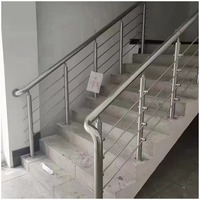 Balustrades, rampes et escaliers sur mesure en acier inoxydable, système de garde-corps rond fabriqué en Chine