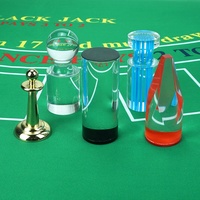 Les fabricants vendent des accessoires de roulette transparents en acrylique pour jeux de table
