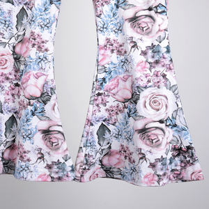 Pantalons pour enfants, pantalons décontractés pour filles, pantalons évasés classiques personnalisés, vêtements en coton, fabrication en usine, faible MOQ - Product Image 3