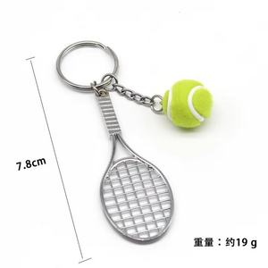 Sports Competition Tennis Racket Keychain Ball <b>Keyring</b> Key <b>Ring</b> Key Chain for Tennis Sport Souvenir Gift - Product Image 2