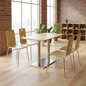 Mesa <span class=keywords><strong>de</strong></span> Restaurante OEM Surface, Banco <span class=keywords><strong>de</strong></span> Metal Negro, Montado en el Suelo, Construcción Aislada y Duradera <span class=keywords><strong>para</strong></span> Snack Bar, Cafetería, Empresa - Product Image 2