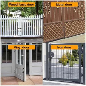 Loquet de porte robuste pour portes métalliques de clôture en bois, matériel de butée de sol de porte pour portes en bois PVC vinyle métal - Product Image 2