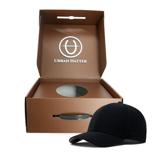 Boîte à chapeaux personnalisé<span class=keywords><strong>e</strong></span>, imprimé<span class=keywords><strong>e</strong></span> en couleur, pour l'expédition, pliable, emballage pour casquettes - Product Image 1