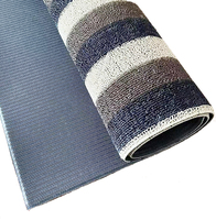Tapis d'entrée commercial avec motif rayé personnalisé, support en PVC écologique, tapis de porte tufté durable de 5 mm