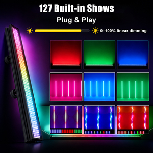 Barre LED matricielle à <span class=keywords><strong>54</strong></span> segments, lumière stroboscopique RGBWA DMX512 RDM, gradation 32 bits, CE, aluminium, pour théâtre, église, auditorium, scène, OEM personnalisé - Product Image 3