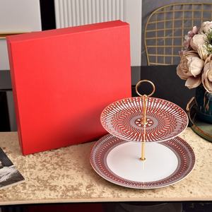 Vente flash Assiette à dim sum en céramique de luxe européenne pour banquet de mariage et restaurant - Product Image 3