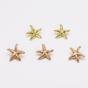 May Với Xử Lý Kỳ Nghỉ Chic Sao Vàng Nút Thủ Công Sao Biển Vỏ Kim Loại Nút Áo Sơ Mi Cardigan Áo Len DIY Trang Trí Nút - Product Image 1