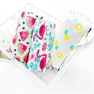 Azerbaijan new school student and office pencil case stationery Cute Cactus Flamingo prints big capacity storage bag pen pouch