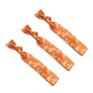 200 Uds concientización sobre el cáncer de mama banda elástica para el cabello al por mayor cinta Rosa lazo para el cabello pulsera niñas coleta titular accesorios para el cabello - Product Image 5