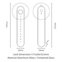Serrure Intelligente Bluelock TTlock à Poignée Connectée, Contrôlée par Application, Empreinte Digitale, Mot de Passe, Carte, Clé, en Alliage d'Aluminium, pour Bois, Stockage Cloud, SDK Domestique
