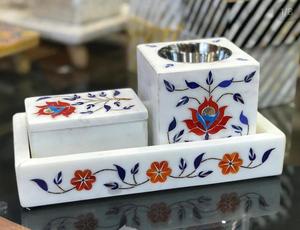 Ensemble de brûleur d'encens indien en marbre écologique aromatique, best-seller, en travertin, pour toutes les saisons, vente en gros - Product Image 4