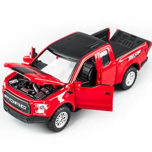 뜨거운 판매 1:32 픽업 트럭 모델 소리와 빛 반환 차량 시뮬레이션 모델 오프로드 다이 캐스트 자동차