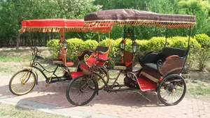 Handwork 3 Wheel Tricycle Electric Pedicab Rickshaws For Wedding Touring