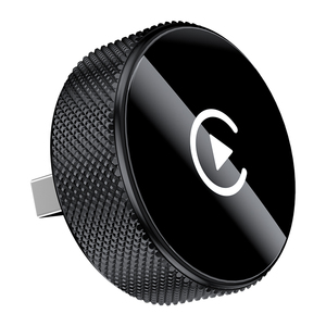 Black Metal 2 in 1 Wireless USB Carplay Android Auto Box for Car CarPlay <b>Adapter</b> - Product Image 1