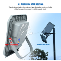 Projecteur solaire LED durable IP67 avec détecteur de mouvement pour surveillance extérieure, conception étanche pour jardins et allées