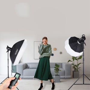 Kits d'éclairage Softbox 60x90CM Système d'éclairage professionnel <span class=keywords><strong>Godox</strong></span> <span class=keywords><strong>SL</strong></span>-<span class=keywords><strong>60W</strong></span> Ensemble d'éclairage vidéo continu LED pour diffusion en direct - Product Image 2