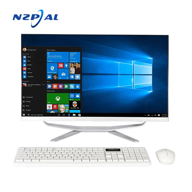 23.8" Gaming Desktop Computer PC Cpu Core i5 i7 Pc Gaming 16GB Ram 512GB All In One Computer White