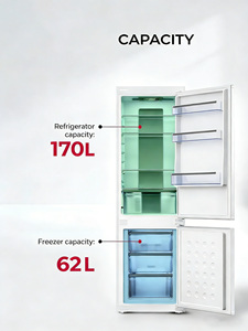 Réfrigérateur <span class=keywords><strong>encastrable</strong></span> double porte No Frost 232L, direct usine, pour usage domestique et commercial - Product Image 5