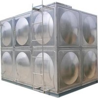 Réservoir d'eau surélevé carré en acier inoxydable 304, fût à huile industriel, grande capacité, usage résidentiel et commercial, garantie de plus de 5 ans