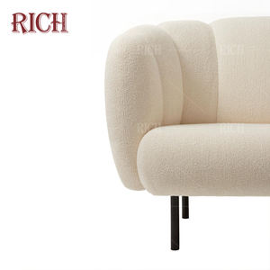 <span class=keywords><strong>Fauteuil</strong></span> décoratif en peau de mouton, chaise de salon, boucle en laine nordique, chaise de canapé, boucle en peluche - Product Image 6