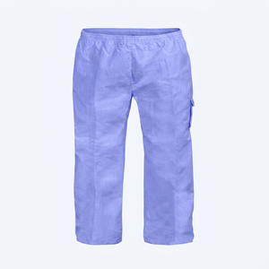 Unisex <b>White</b> <b>Work</b> Pants Cotton Breathable Uniform Pants for Kitchen Use - Product Image 5