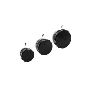 Bouchon de remplissage en alliage d'aluminium noir et argenté avec logo personnalisé pour réservoir d'huile, de carburant ou d'eau - Product Image 2