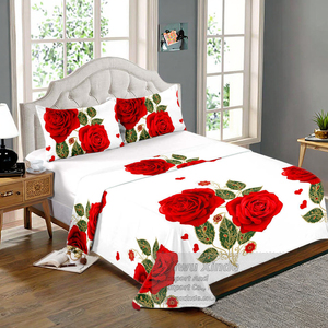 Parure de lit 3 pièces en coton imprimé, <span class=keywords><strong>drap</strong></span> de lit en coton, taille king, prix de gros - Product Image 1