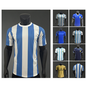 Camiseta Retro de la Selección Argentina de Fútbol <span class=keywords><strong>AFA</strong></span> Personalizada, Albiceleste, Absorbente de Humedad, Calidad Tailandesa, con Logotipo - Product Image 1