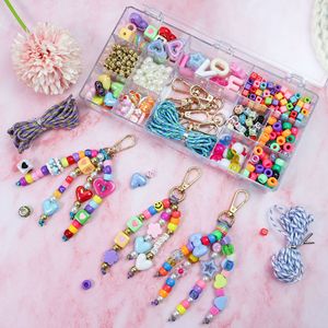 Kit de Cuentas Acrílicas para Hacer Llaveros y Pulseras, Cuentas de Varias Formas, Letras, Corazones, Estrellas, Suministros para Hacer Joyería Hecha a Mano - Product Image 4