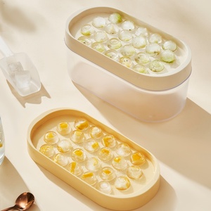 MONR Nouveau <span class=keywords><strong>mini</strong></span> <span class=keywords><strong>plateau</strong></span> à glaçons circulaire à 22 cavités Moule à boules de glace en plastique écologique avec <span class=keywords><strong>pelle</strong></span> <span class=keywords><strong>pour</strong></span> outils de crème glacée - Product Image 4