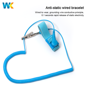 Einstellbarer anti statischer Erdung sgurt mit 1,8 M PU-Spule und Krokodil klemme Hellblau für die Sicherheit der Elektronik industrie - Product Image 6
