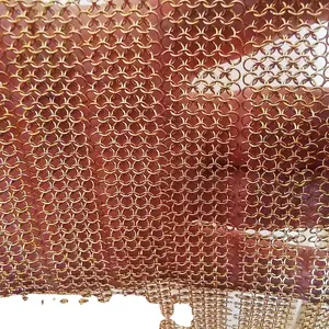 12 мм алюминиевое кольцо сетка с металлическими цветами для интерьера декоративный занавес