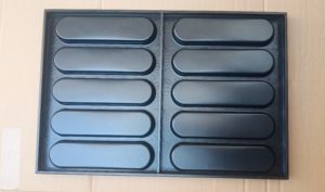 Moules à pain en silicone pour sandwich de bébé Moules à pain pour hot-dog Feuilles Eclair Plateaux de boulangerie antiadhésifs Demi-sous rouleau Feuilles de cuisson 15 grottes - Product Image 4