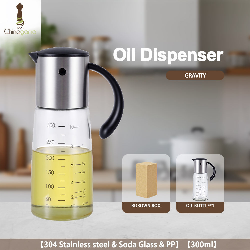 #S2*304ss et verre soda*300ml*bouteille d'huile