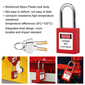 Cadenas de sécurité isolé BOZZYS LOTO, fabricant OEM, 38 mm, en acier, économique, avec clé identique et clé différente pour le verrouillage - Product Image 3