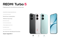 Nouveau Smartphone REDMI Turbo5 Series 2026 Original, Écran AMOLED Dimensity 120Hz 5K Super Sunlight, Charge Rapide 100W
