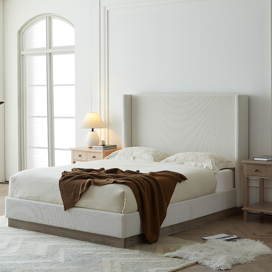 Blanc crème + gris clair + King