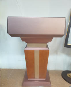 แท่นบรรยายสแตนเลสสีทองแชมเปญ ทนทาน ทันสมัย พร้อมโลโก้ที่ปรับแต่งได้ สำหรับใช้ในโรงแรม ห้างสรรพสินค้า โรงเรียน และโรงพยาบาล - Product Image 4