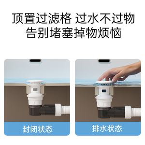 Tappo di Scarico Moderno per Lavabo Bagno con Tubo <span class=keywords><strong>Regolabile</strong></span>, Sifone a P o a S, con o Senza Troppopieno - Product Image 3