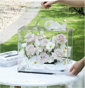 Hộp Acrylic Trong Suốt Có Tay Cầm, Hộp Quà Acrylic Cho Kỷ Niệm Giáng Sinh Đám Cưới Sinh Nhật Tiệc Tắm Bé Trang Trí Quà Tặng - Product Image 4