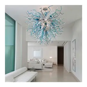 Lampadario di lusso in vetro soffiato decorazione d'interni plafoniera per uso domestico lampada a sospensione a Led moderna per soggiorno
