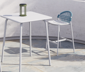 <span class=keywords><strong>Tavolo</strong></span> da Esterno in <span class=keywords><strong>Alluminio</strong></span> a 2 Posti, Resistente alle Intemperie e ai Raggi UV, Moderno e Confortevole, con Telaio in <span class=keywords><strong>Alluminio</strong></span> e Intreccio in Corda, per Bar, Cortili, Hotel e Ville - Product Image 3