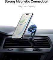 Support magnétique pour téléphone à fixation sur grille d'aération pour séries 15/14/13, idéal pour une utilisation au lit