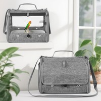 Sac à dos de transport pour oiseaux d'extérieur Parrot, fermeture éclair, conception anti-évasion, polyester transparent, écologique, pour calopsites et pigeons