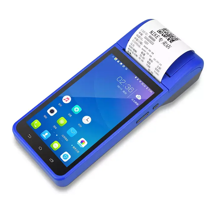 Machine de paiement portative Mobile, Terminal Mobile, Android 8.10, avec imprimante thermique